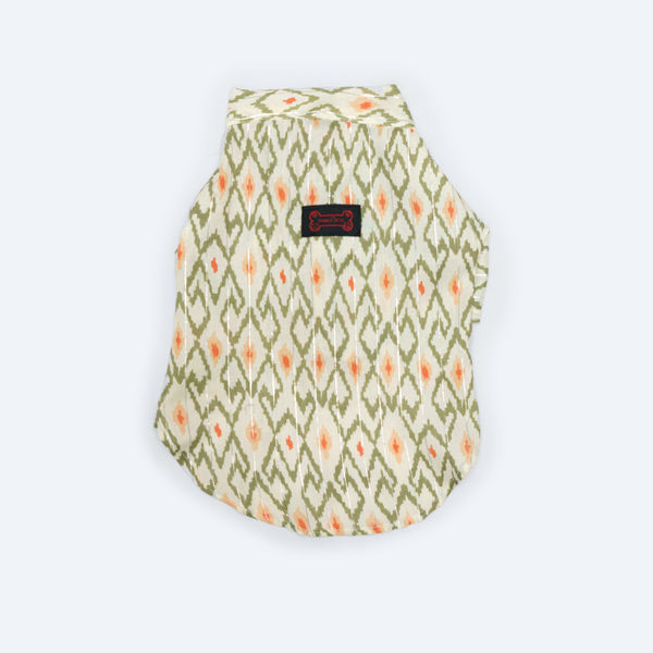 Pawgypets Heritage Kurta for Dogs and Cats (Off White/Orange)