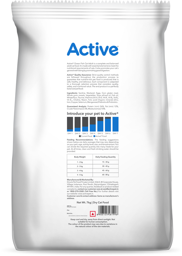 Active Ocean Fish Adult Cat Dry Food (Buy 1 Get 1)