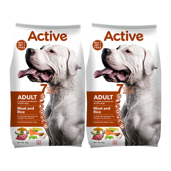 Active Meat and Rice Adult Dog Dry Food (Buy 1 Get 1)
