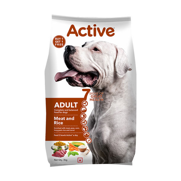 Active Meat and Rice Adult Dog Dry Food (Buy 1 Get 1)