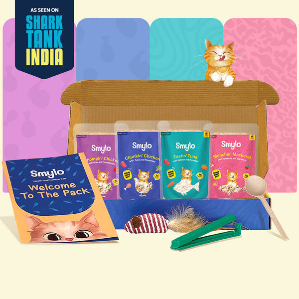 Smylo Adult Trial Box, Tuna, Chicken & Mackerel, Fresh & No-Preservative Wet Cat Food