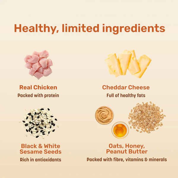 HUFT Bagel Bites Gluten Free Real Chicken & Cheese Dog Treats