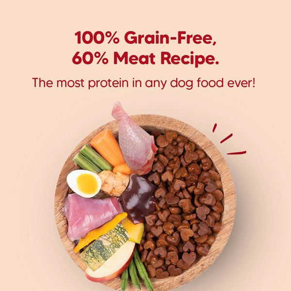 HUFT Hearty Oven Baked Grain Free Turkey, Fish & Chicken with Superfood Adult Dog Dry Food