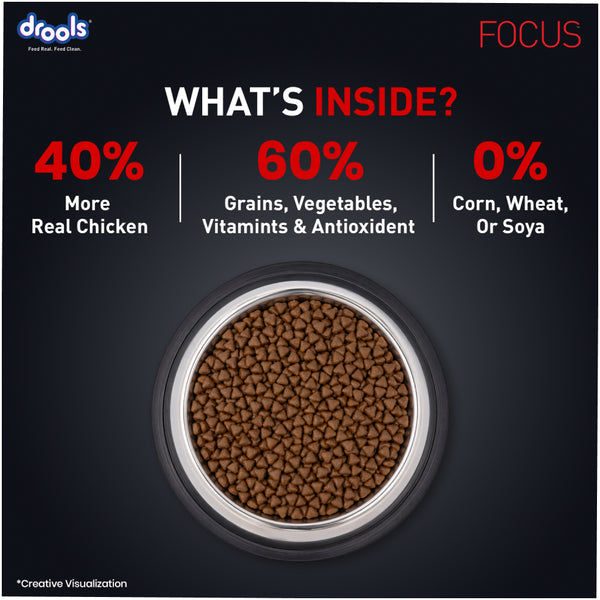 Drools Focus Super Premium Puppy Dog Dry Food | Corn & Wheat Free Formula