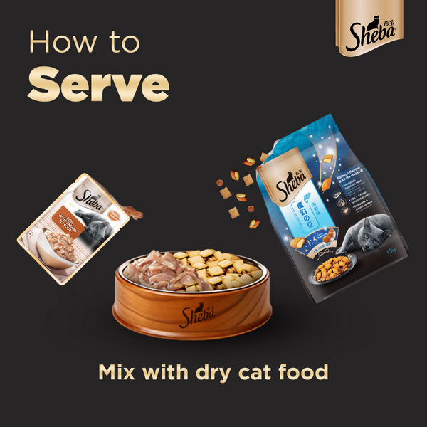 Sheba Fish with Dry Bonito, Maguro & Bream and Fish with Sasami Flake Premium Cat Wet Food Combo