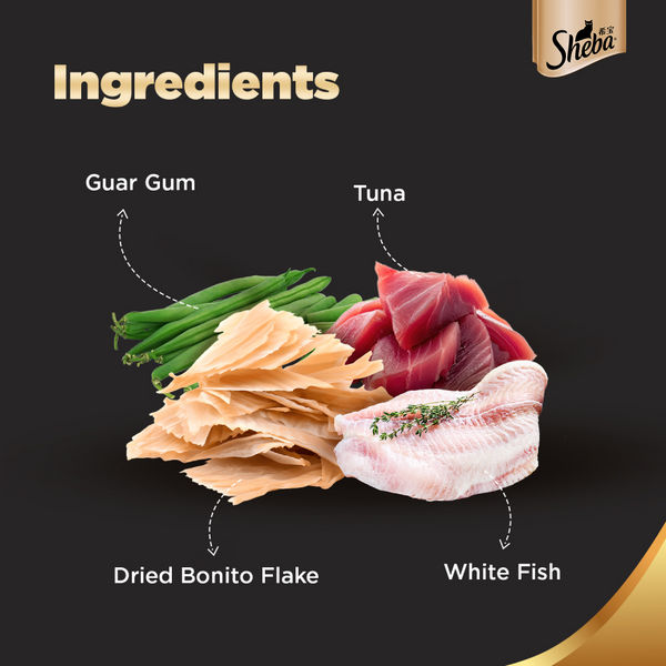 Sheba Skipjack & Salmon, Fish with Sasami and Maguro & Bream Fish Mix Premium Cat Wet Food Combo