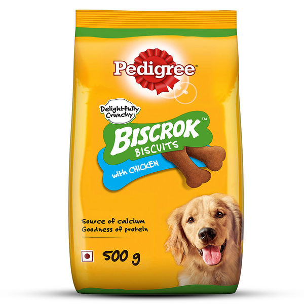 Pedigree Chicken Flavour Biscrok Dog Biscuits Dog Treats (500g)
