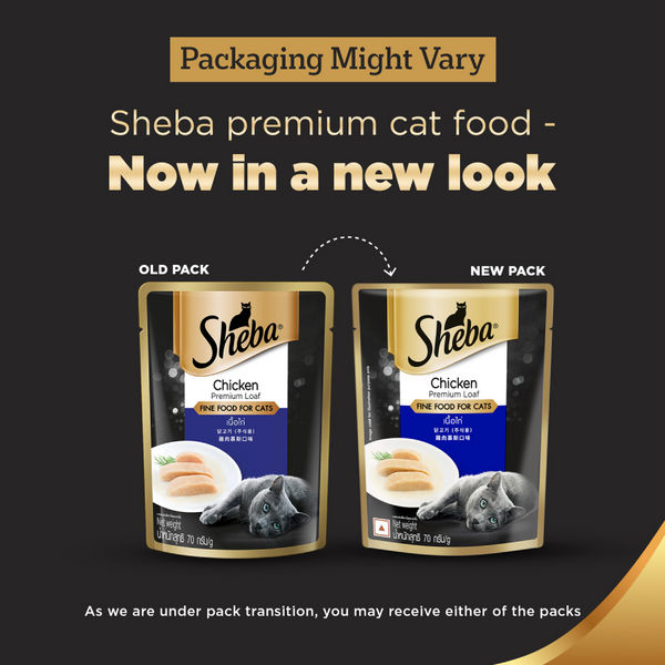 Sheba Chicken Loaf and Tuna Pumpkin & Carrot In Gravy Rich Premium Adult Fine Cat Wet Food Combo