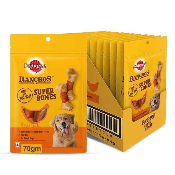Pedigree Ranchos Super Bones Chicken & Milk Dog Treats