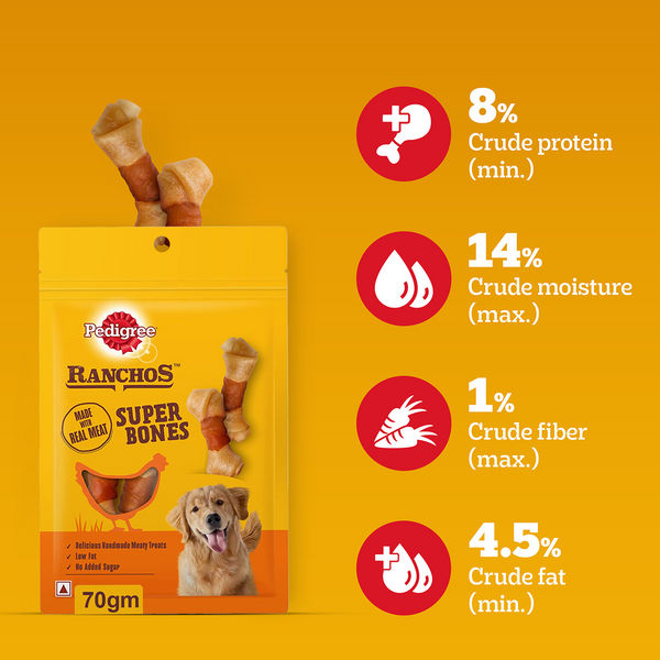 Pedigree Ranchos Super Bones Chicken & Milk Dog Treats