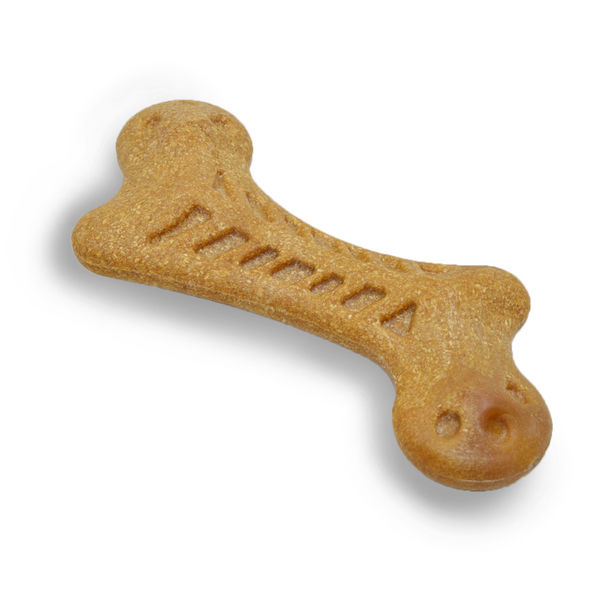 Barkbutler x Fofos Woodplay Bone Toy for Dogs | For Aggressive Chewers (Brown)