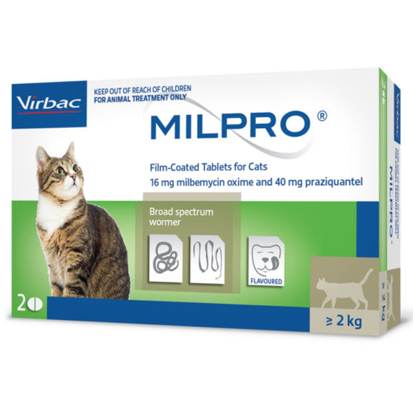 Virbac Milpro Dewormer Tablets for Cats (above 2kg)