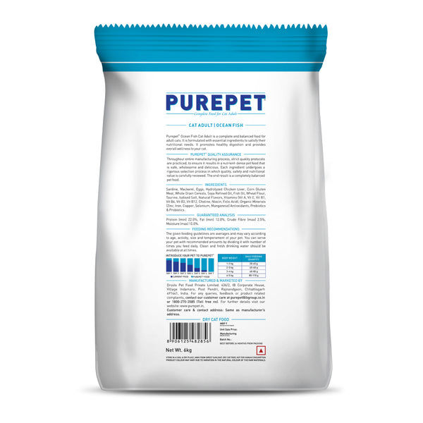 Purepet Ocean Fish Adult Cat Dry Food