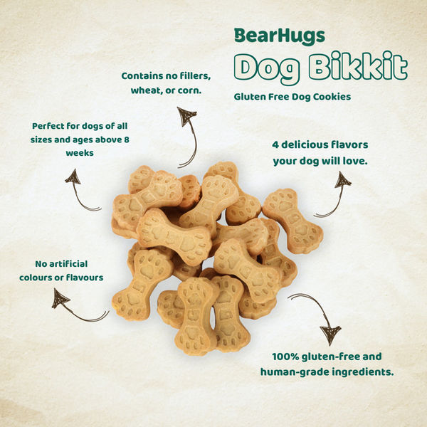 BearHugs Real Chicken & Carrot Bikkit Gluten Free Cookies Dog Treats