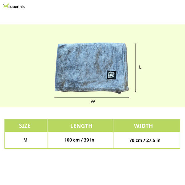 Talking Dog Club Fleece Blanket For Dogs (Silver Grey)