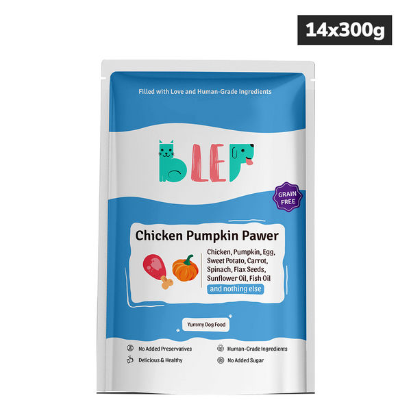 BLEP Chicken & Pumpkin Pawer Dog Wet Food (300g)
