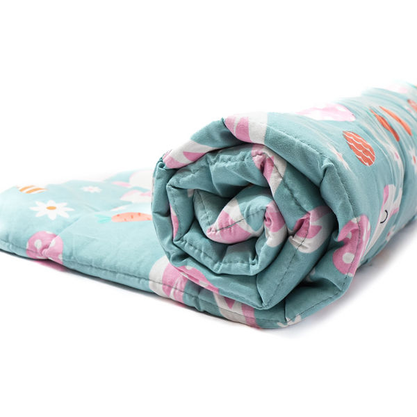 Skatrs Bunny Bloom Blanket for Dogs & Cats (Light Blue)