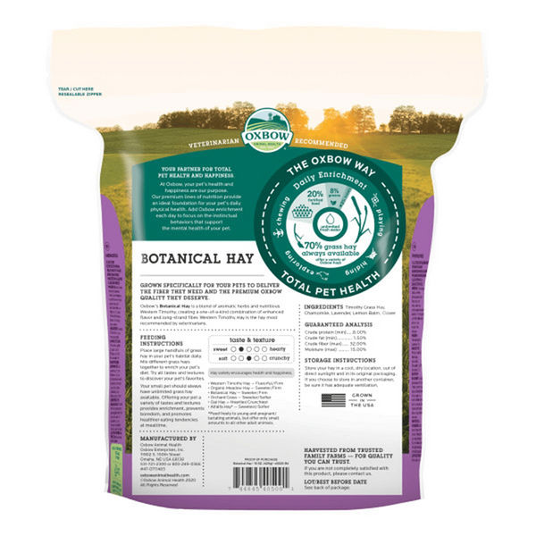 Oxbow Botanical Hay Dry Food for Rabbits and Guinea Pigs