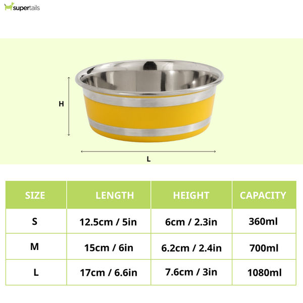 The Happy Lots Anti Skid And Mirror SnuggleBowl for Dogs and Cats (Yellow/White)