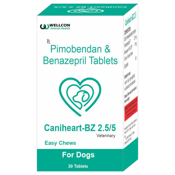 Wellcon Caniheart BZ 2.5/5mg Tablet (Pimobendan & Benazepril) for Dogs
