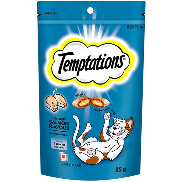 Temptations Tasty Chicken, Savoury Salmon and Seafood Medley Flavour Cat Treats Combo