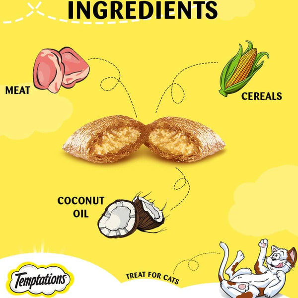 Temptations Seafood Medley and Savoury Salmon Flavour Cat Treats Combo