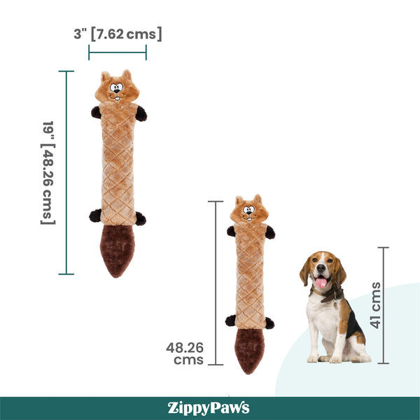 Zippy Paws Chipmunk Jigglerz Plush Toy for Dogs