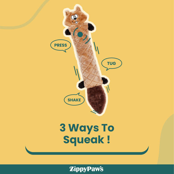 Zippy Paws Chipmunk Jigglerz Plush Toy for Dogs