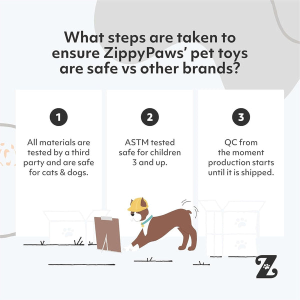 Zippy Paws Chipmunk Jigglerz Plush Toy for Dogs