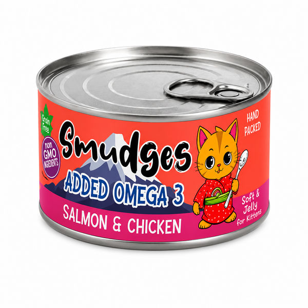 Smudges Salmon Pate Mixed with Shredded Chicken Kitten Wet Food