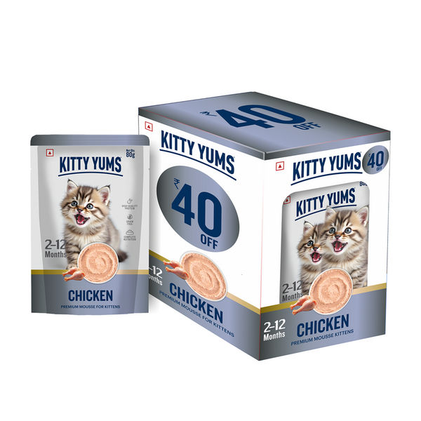 Kitty Yum Chicken Mousse Kitten Cat Wet Food