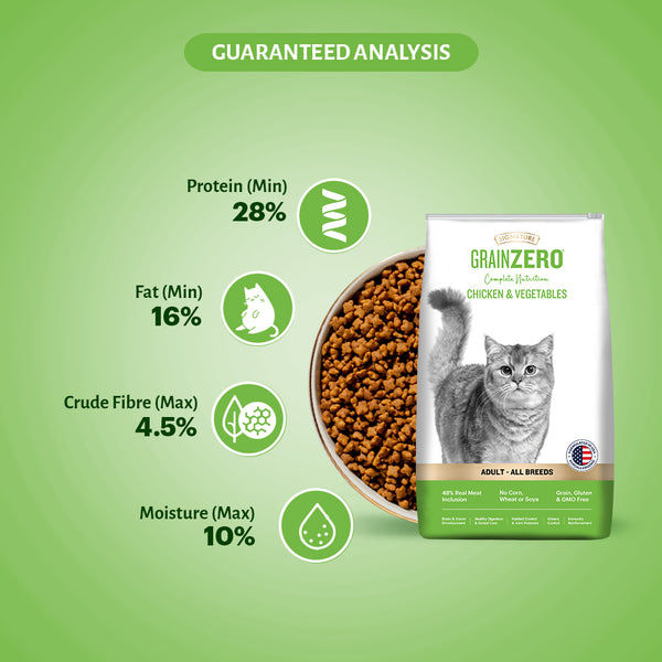 Signature Grain Zero Chicken & Vegetable Adult All Breed Adult Cat Dry Food