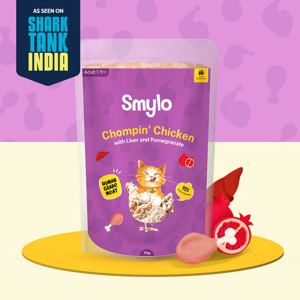 Smylo Adult Chicken & Liver, Pomegranate, Fresh & No-Preservative Wet Cat Food