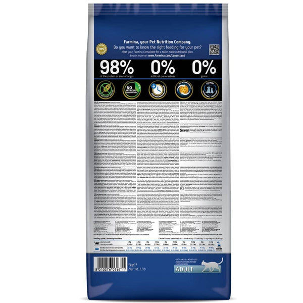 Farmina N&D Prime Chicken & Pomegranate, Lamb & Blueberry and Ocean Herring & Orange Grain Free Adult Cat Dry Food Combo