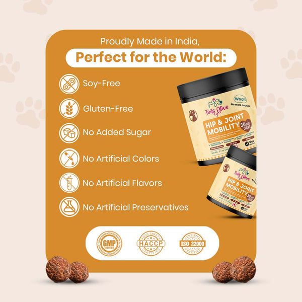 TailsAlive Hip & Joint Chicken Flavor Soft Chews Supplements for Dogs