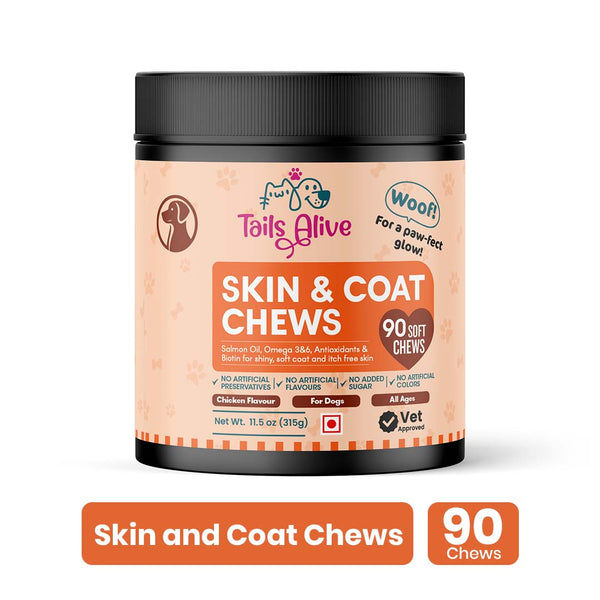 TailsAlive Skin & Coat Soft Chews Supplement for Dogs
