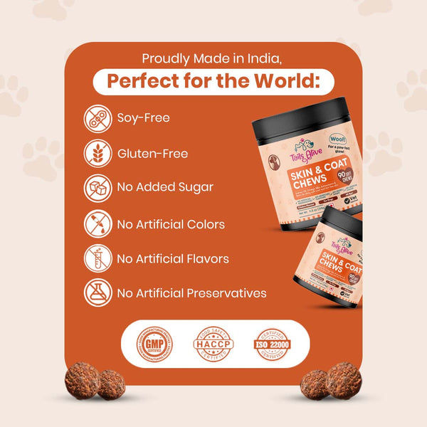 TailsAlive Skin & Coat Soft Chews Supplement for Dogs