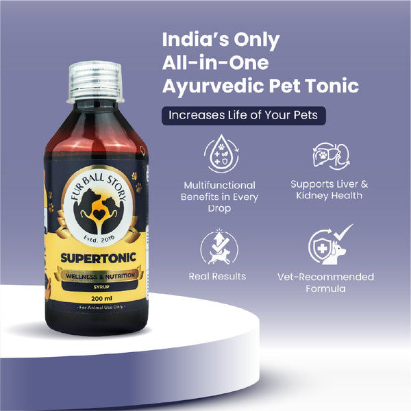 FurBall Story Supertonic Overall Wellness Syrup for Dogs and Cats
