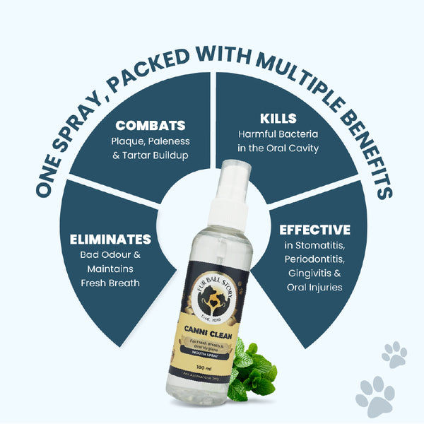 FurBall Story Canni Clean Oral Hygiene Mouth Spray for Dogs and Cats