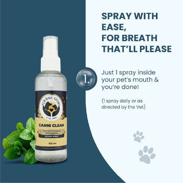 FurBall Story Canni Clean Oral Hygiene Mouth Spray for Dogs and Cats