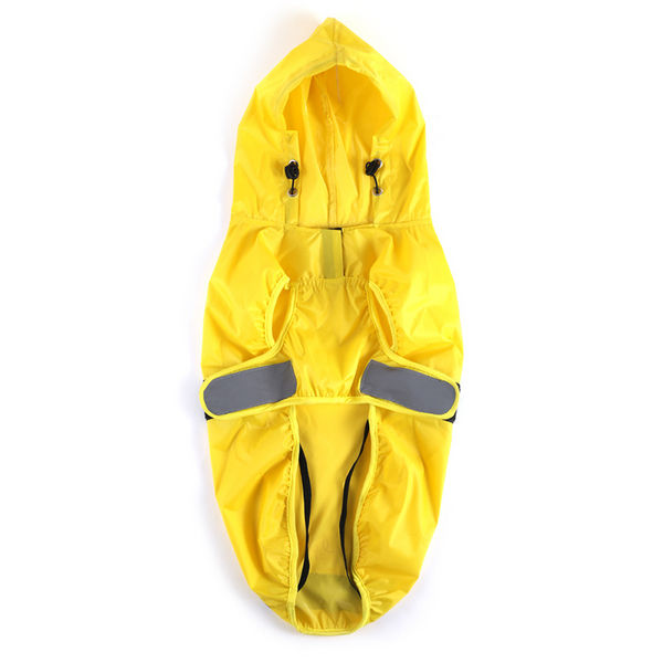 The Drizzle Deflector - Adjustable & Reflective Raincoat for Dogs by Lana Paws (Solid Yellow)
