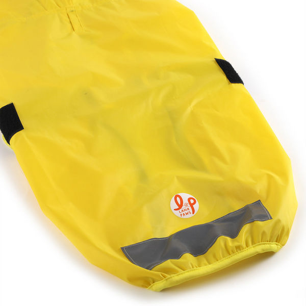 The Drizzle Deflector - Adjustable & Reflective Raincoat for Dogs by Lana Paws (Solid Yellow)