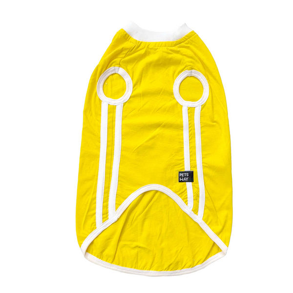 Pets Way Dive In Stripes Tshirt for Cat (Yellow)