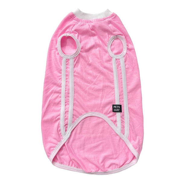 Pets Way Dive In Stripes Tshirt for Cat (Blush)