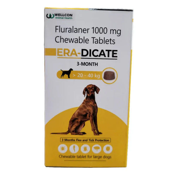 Wellcon Eradicate (Fluralaner) 1000mg Tablet for Large Dogs
