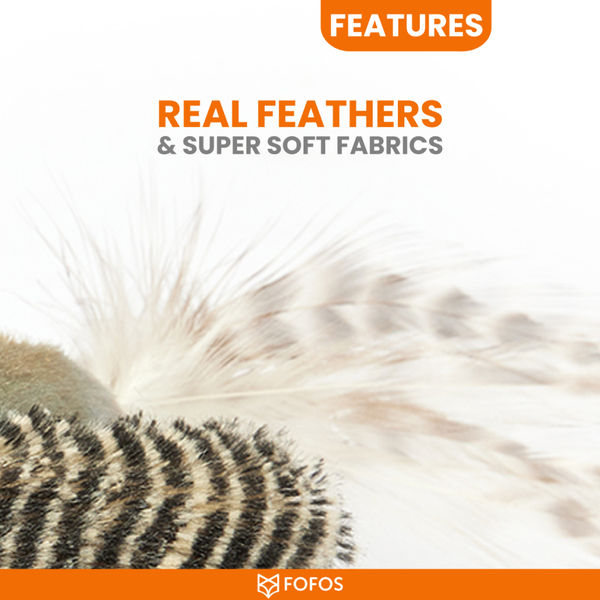 Barkbutler x Fofos Blue Bird with Catnip Balls Interactive Toy for Cats