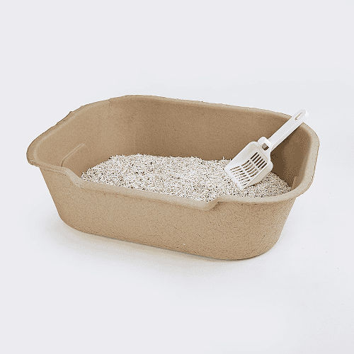 Barkbutler x Fofos Disposable Litter Box for Cats (Beige)