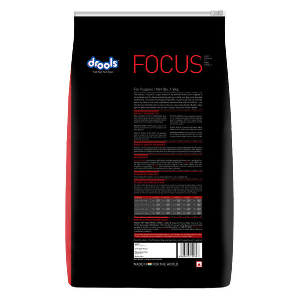 Drools Focus Super Premium Puppy Dog Dry Food | Corn & Wheat Free Formula