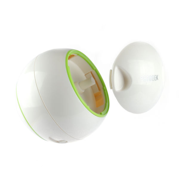 Pet Geek Foodie Orb Rolling Ball Treat Toy for Dogs | For Medium Chewers (White)