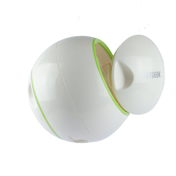 Pet Geek Foodie Orb Rolling Ball Treat Toy for Dogs | For Medium Chewers (White)